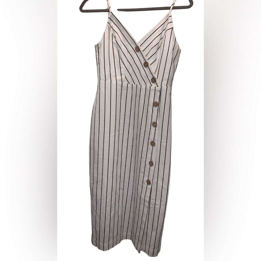 Black & White Pinstripe Dress